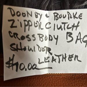 Crossbody leather brown pocketbook